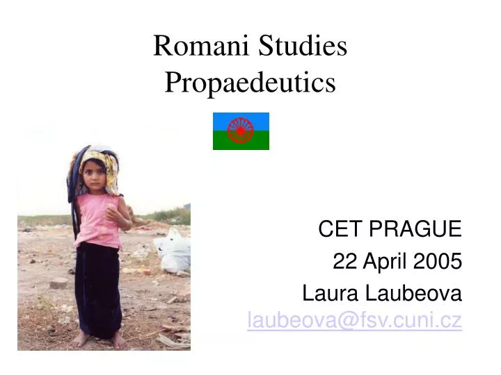 romani studies propaedeutics