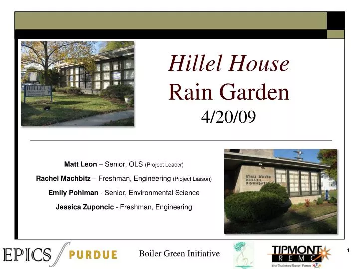 hillel house rain garden 4 20 09