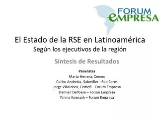 el estado de la rse en latinoam rica seg n los ejecutivos de la regi n