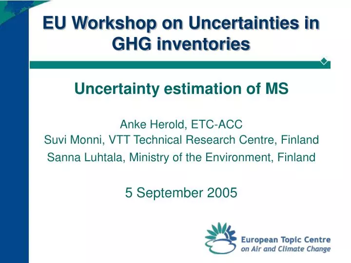 eu workshop on uncertainties in ghg inventories