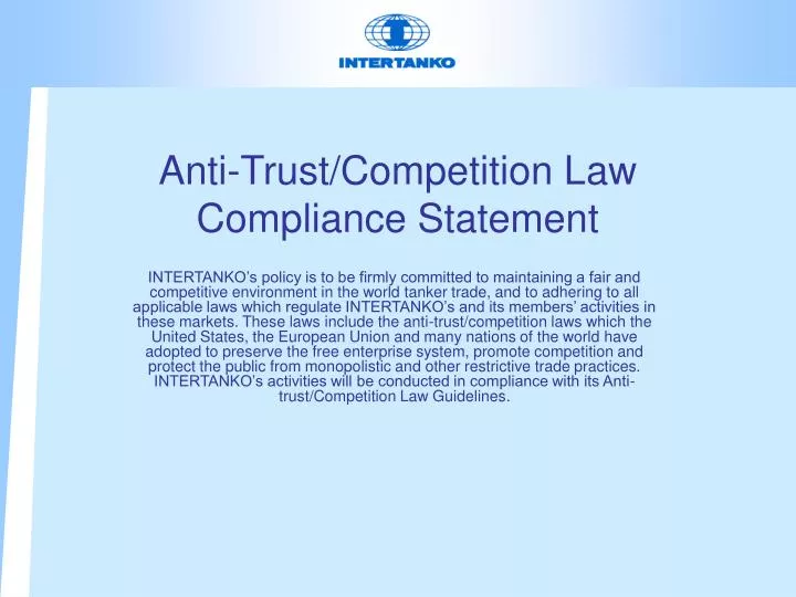 anti trust competition law compliance statement