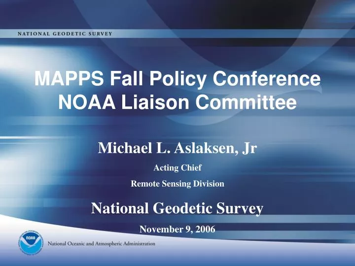 mapps fall policy conference noaa liaison committee
