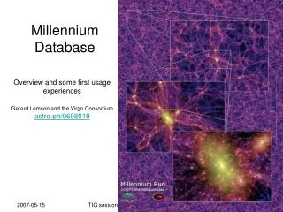 Millennium Database
