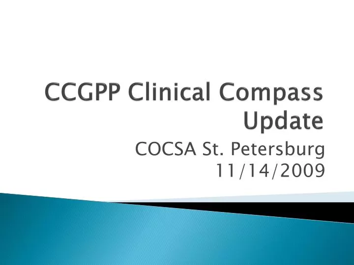 ccgpp clinical compass update