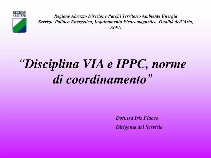 disciplina via e ippc norme di coordinamento