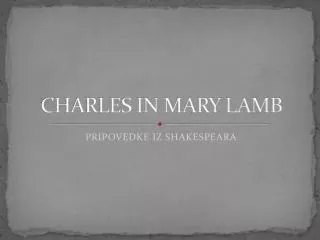 CHARLES IN MARY LAMB