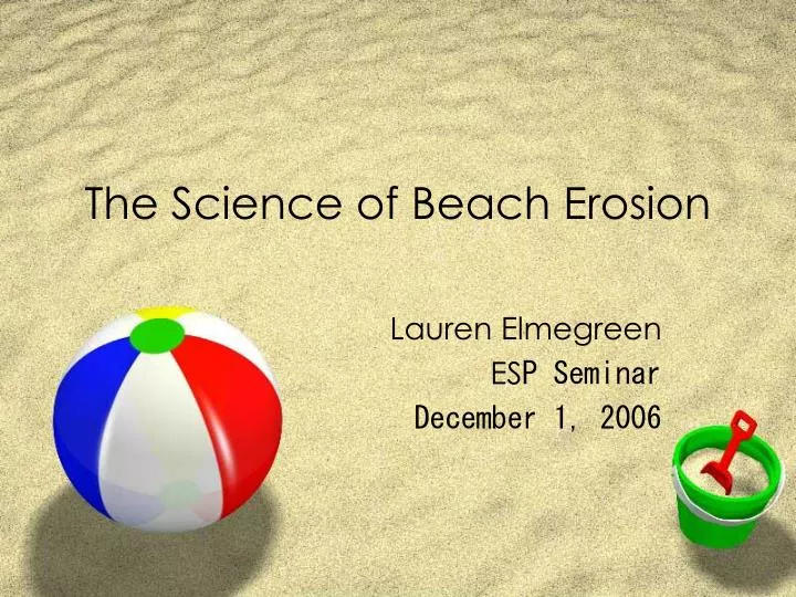 the science of beach erosion