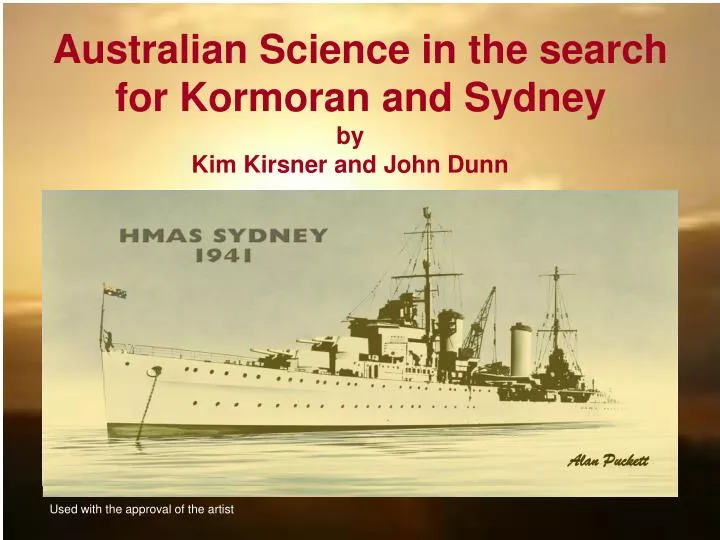 australian science in the search for kormoran and sydney
