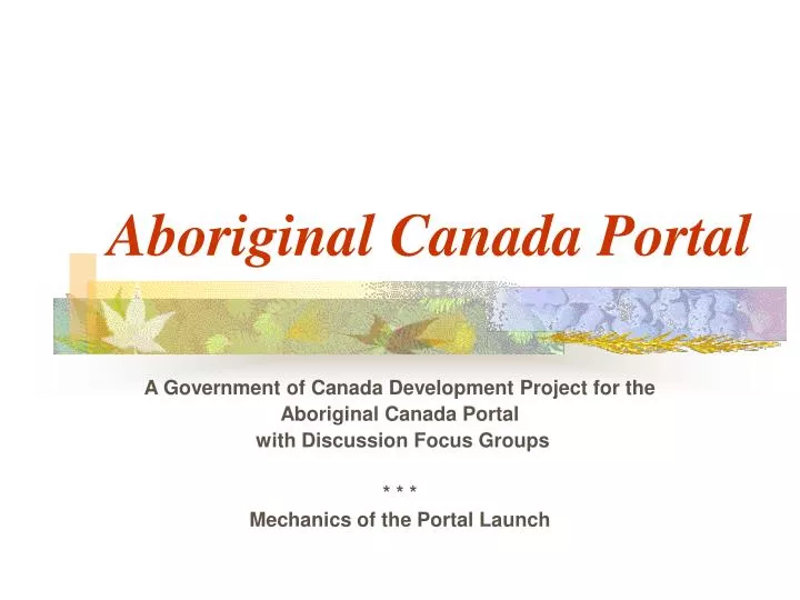 aboriginal canada portal