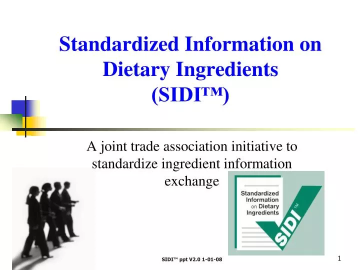 standardized information on dietary ingredients sidi