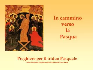 in cammino verso la pasqua