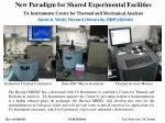New Paradigm for Shared Experimental Facilities - slide 1