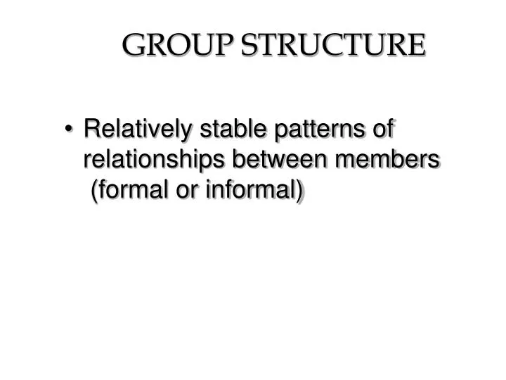 group structure