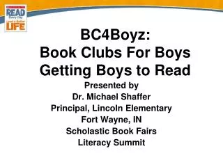 BC4Boyz: Book Clubs For Boys Getting Boys to Read