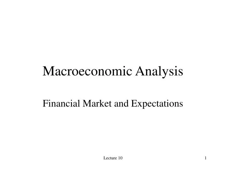 macroeconomic analysis