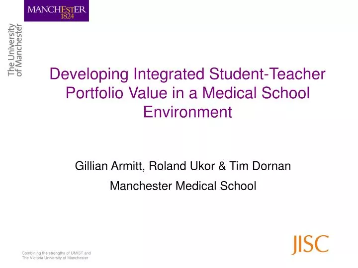 developing integrated student teacher portfolio value in a medical school environment