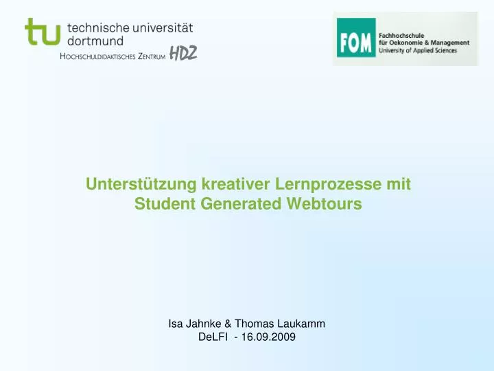 unterst tzung kreativer lernprozesse mit student generated webtours