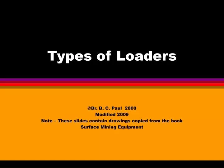 types of loaders