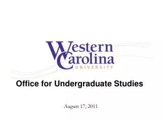 Office for Undergraduate Studies