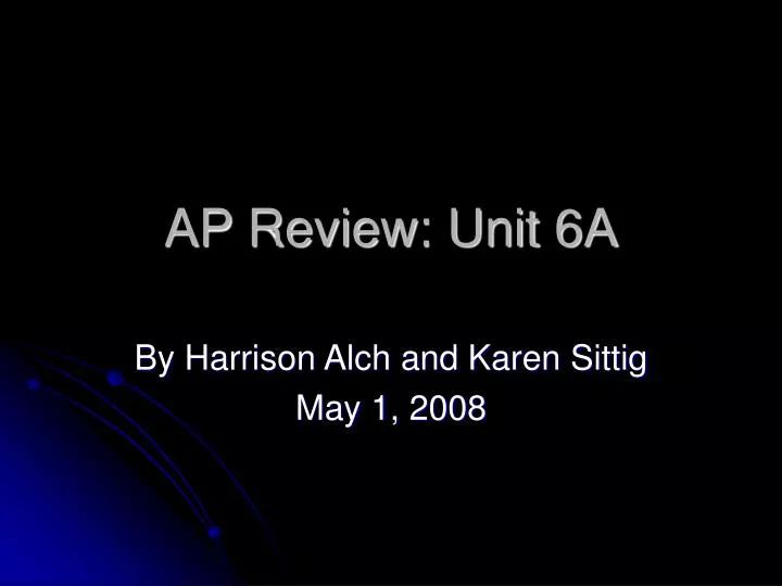 ap review unit 6a