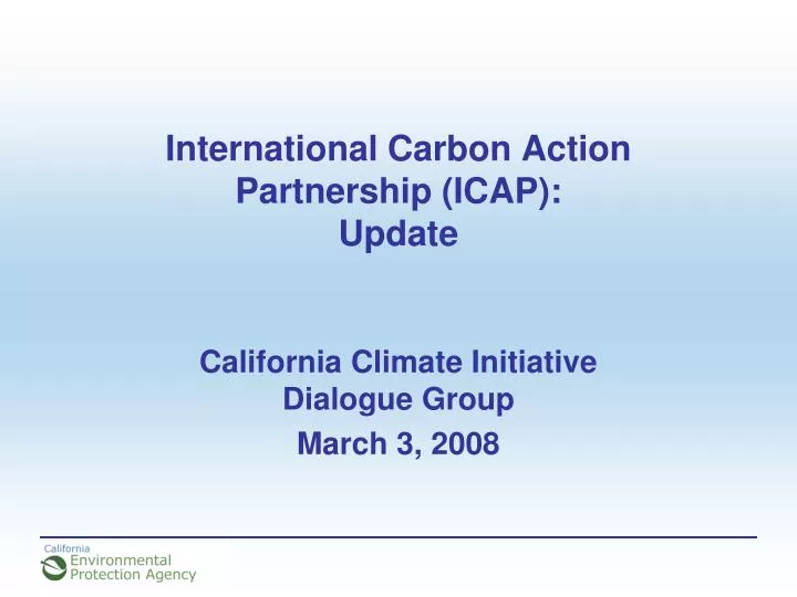 international carbon action partnership icap update