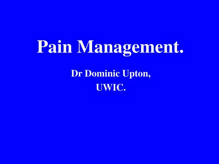 pain management