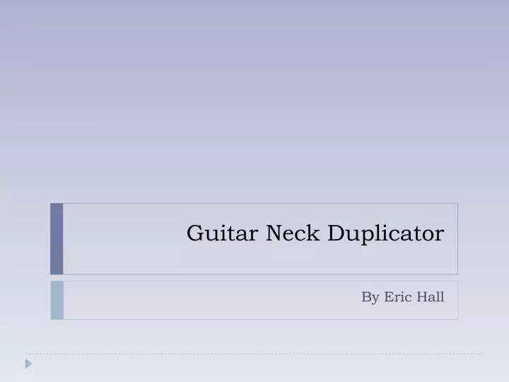 guitar neck duplicator