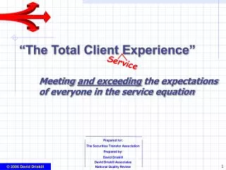 “The Total Client Experience”