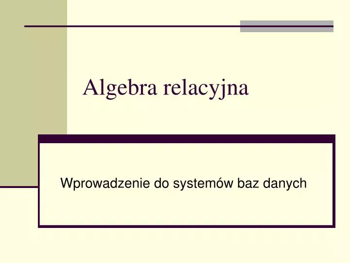 algebra relacyjna