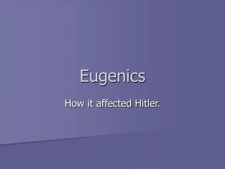 eugenics
