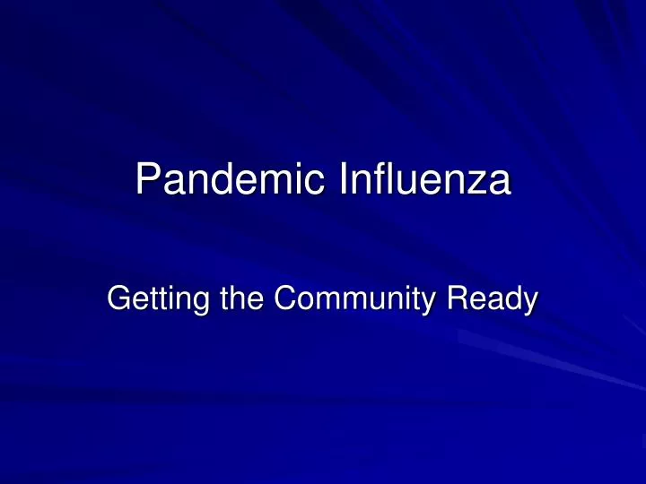 pandemic influenza
