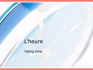 l heure