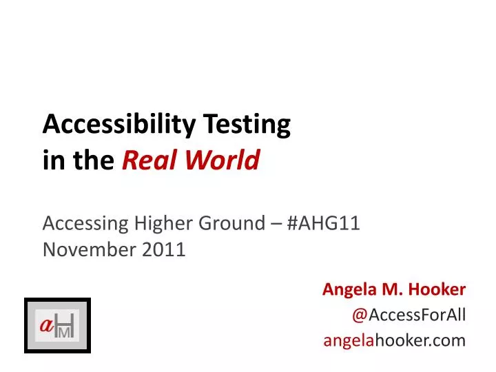 accessibility testing in the real world