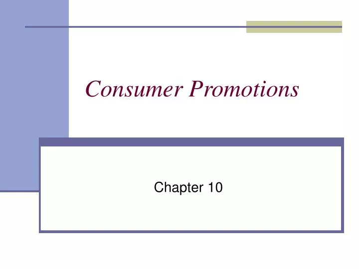 consumer promotions