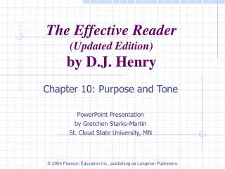 The Effective Reader (Updated Edition) by D.J. Henry