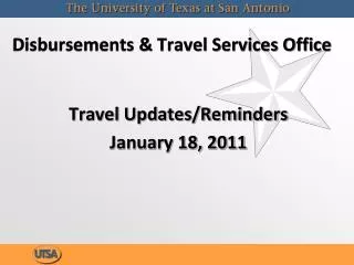 Disbursements &amp; Travel Services Office