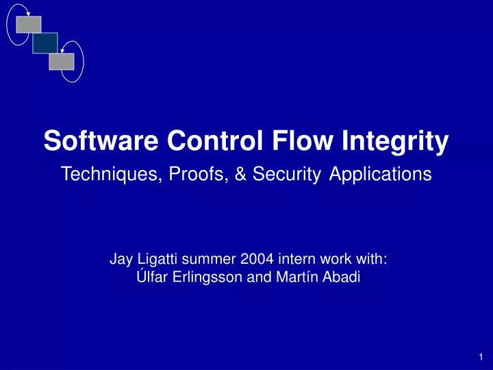 software control flow integrity techniques proofs security applications