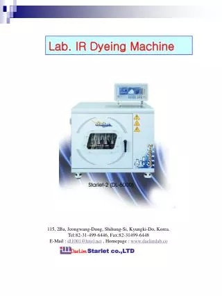 Lab. IR Dyeing Machine