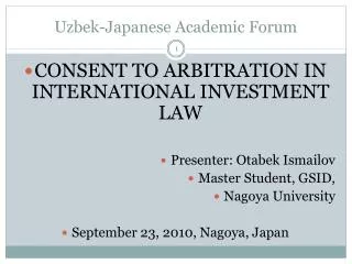 Uzbek-Japanese Academic Forum