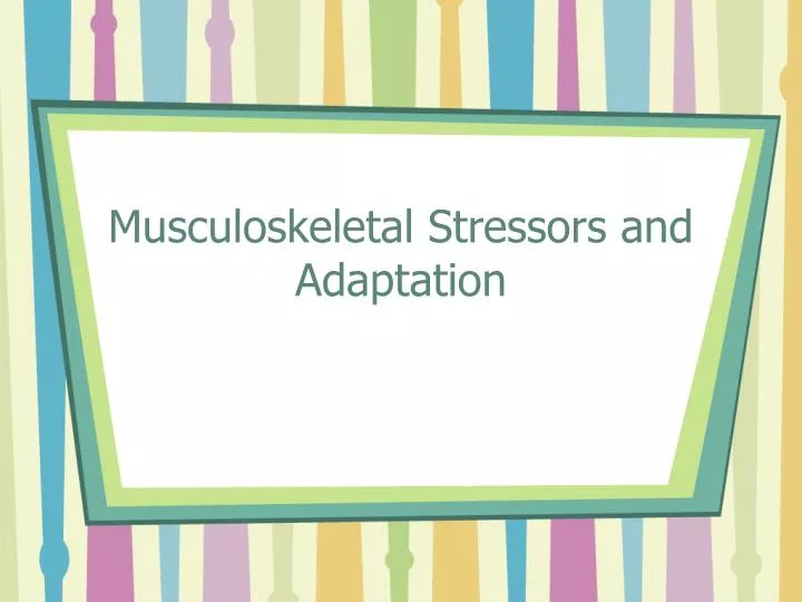 musculoskeletal stressors and adaptation