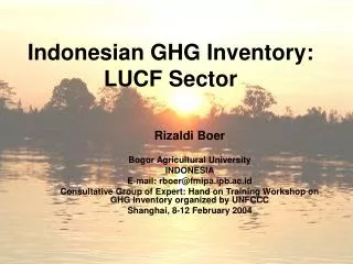 Indonesian GHG Inventory: LUCF Sector
