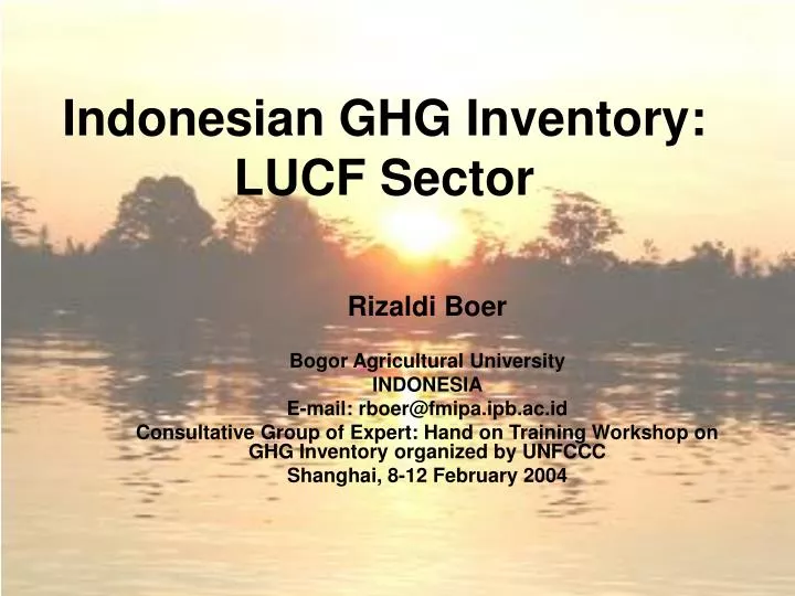 indonesian ghg inventory lucf sector