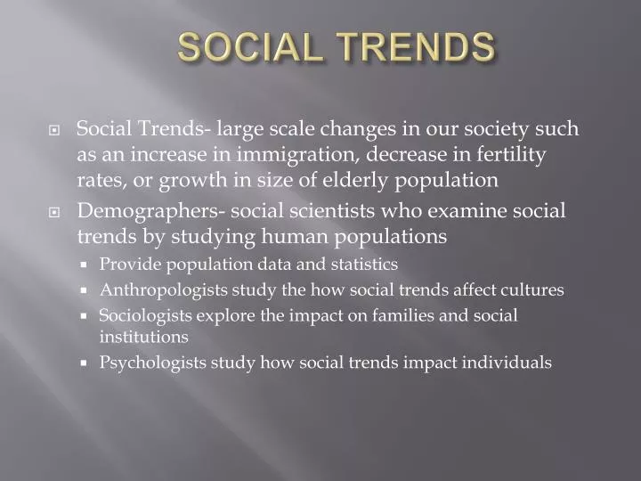 social trends