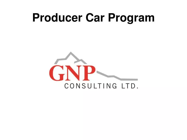 producer car program