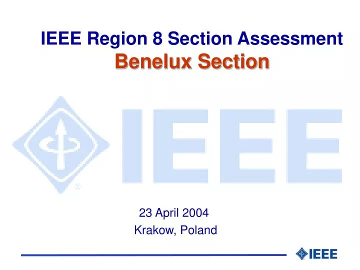 ieee region 8 section assessment benelux section