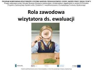 rola zawodowa wizytatora ds ewaluacji