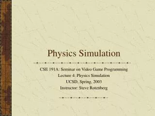 Physics Simulation