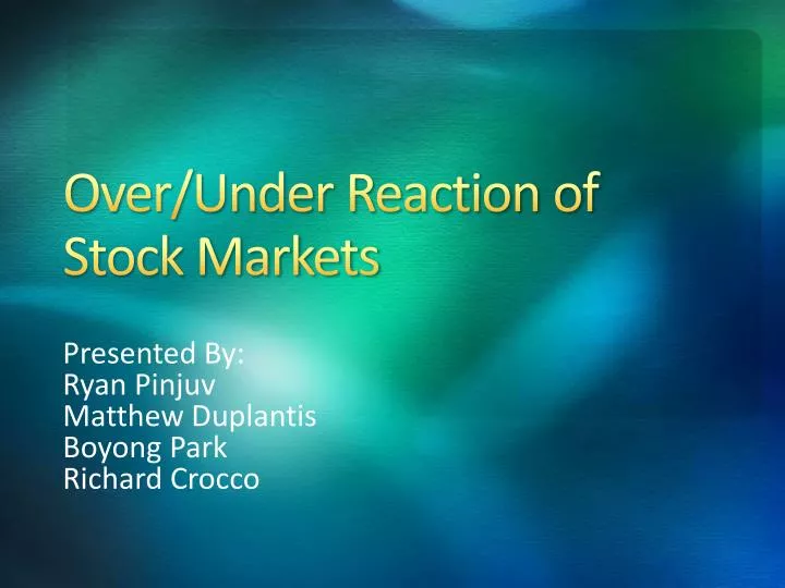over under reaction of stock markets