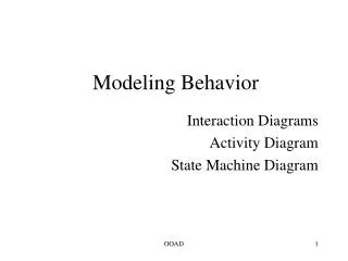 Modeling Behavior