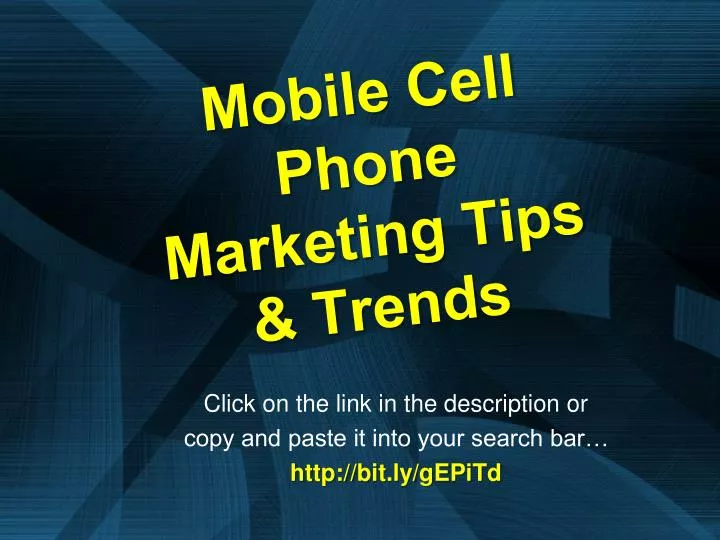 mobile cell phone marketing tips trends